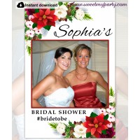 Winter Bridal Shower Photo Booth Frame template,(154)